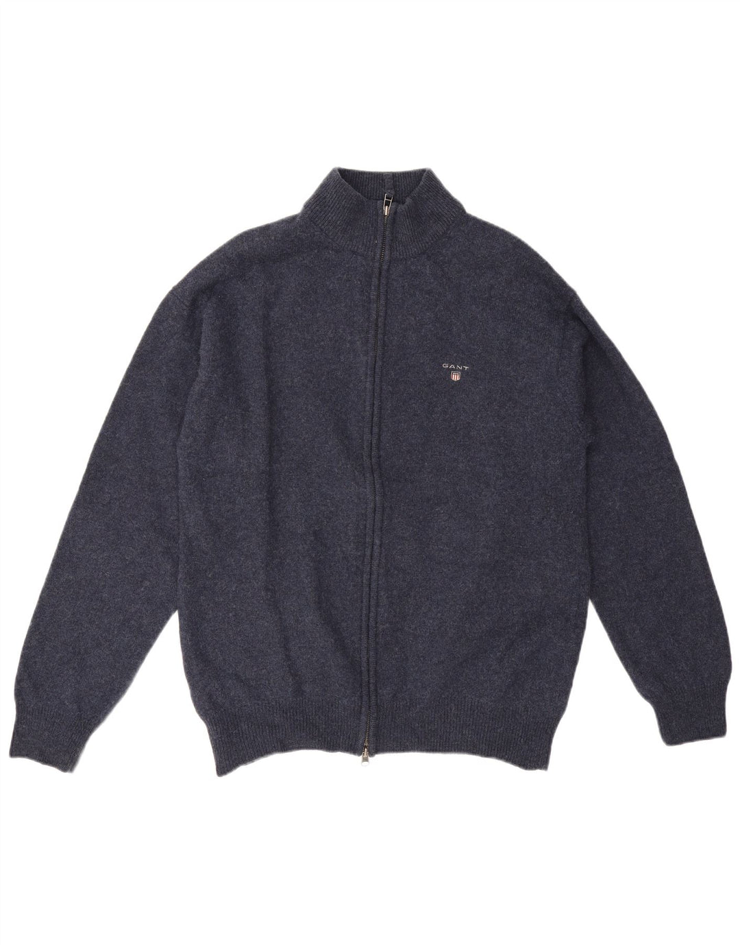 Pulover cardigan pentru bărbați Gant, XL, bleumarin, lână de miel