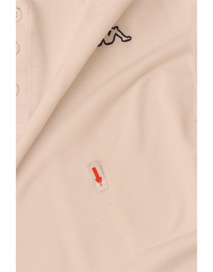 Cămașă polo pentru bărbați Kappa 4XL, bumbac alb