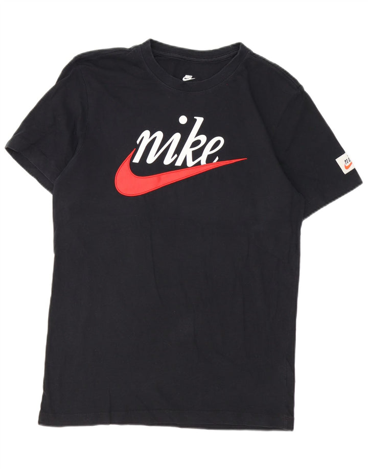 Tricou grafic Nike pentru bărbați Top mic, negru, bumbac