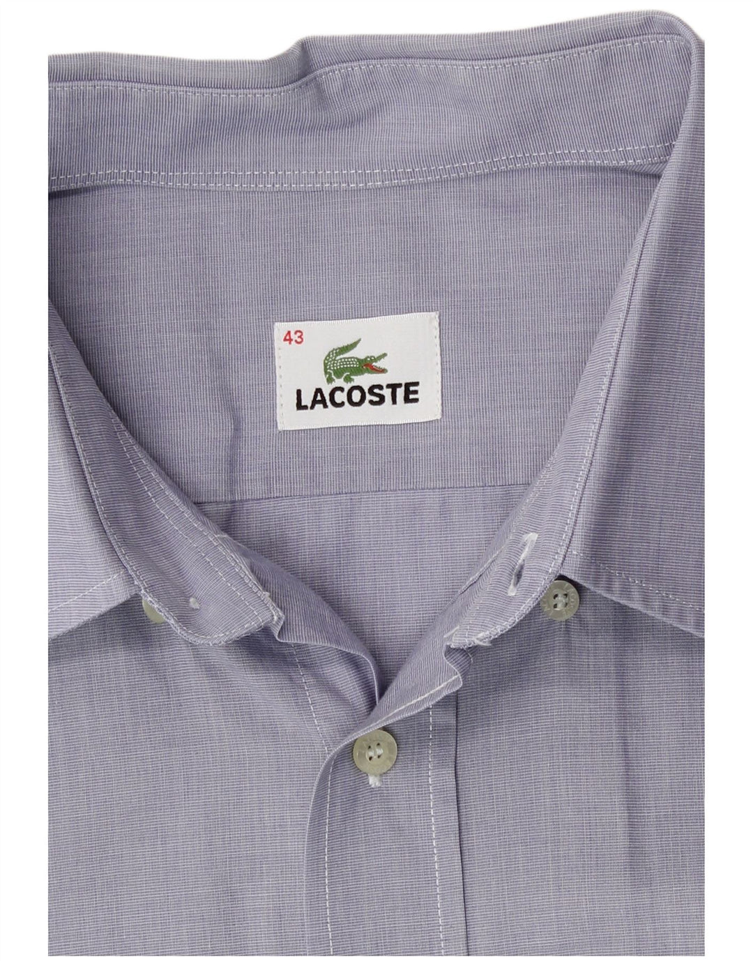 Cămașă cu mânecă scurtă pentru bărbați Lacoste Mărimea 43 Bumbac albastru mare