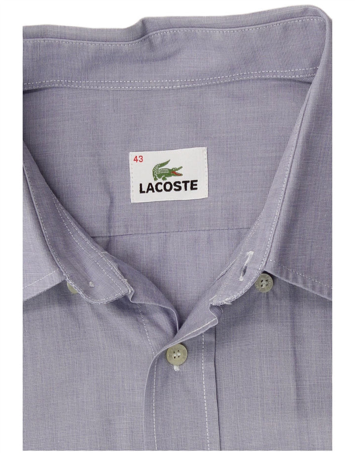 Cămașă cu mânecă scurtă pentru bărbați Lacoste Mărimea 43 Bumbac albastru mare