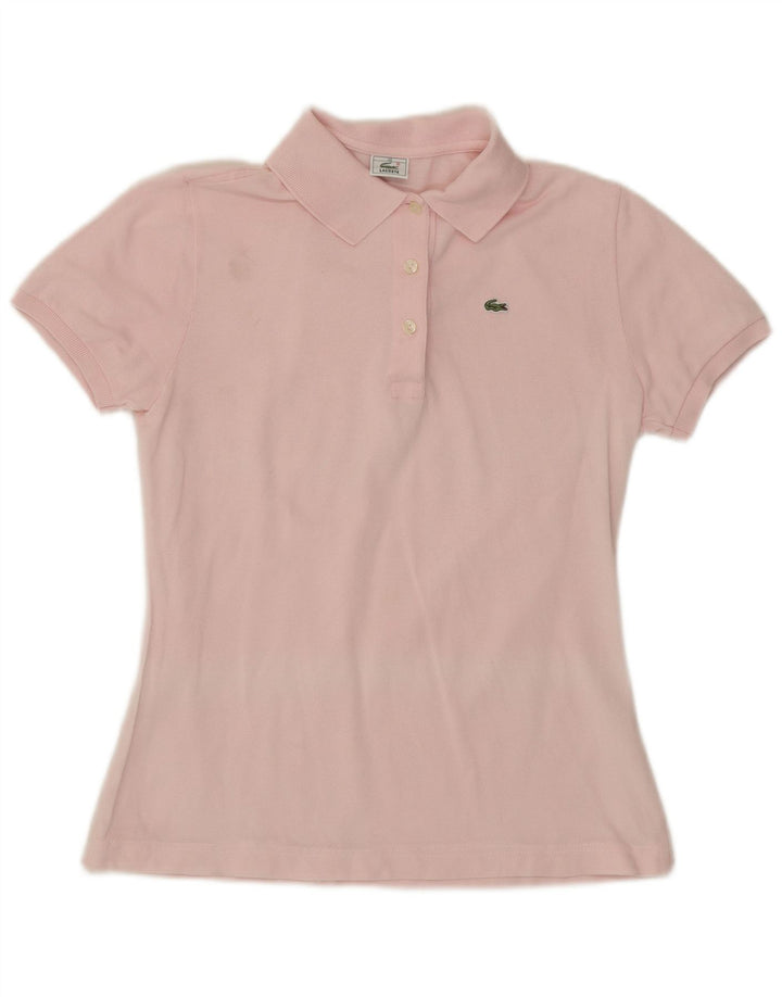 Tricou polo Lacoste pentru femei marimea 40 bumbac roz mediu