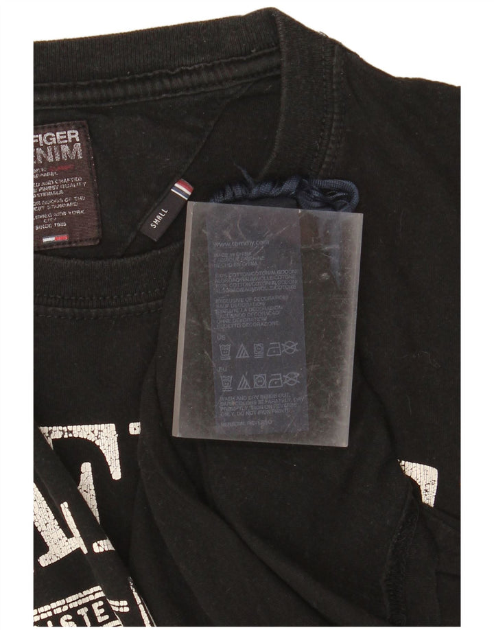 TOMMY HILFIGER Tricou grafic pentru bărbați Top mic bumbac negru