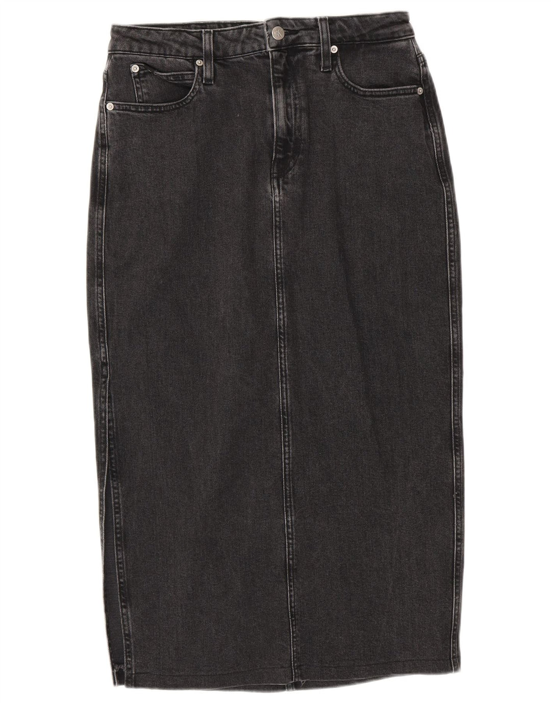Calvin Klein Womens Denim Skirt W30 Medium  Grey Cotton