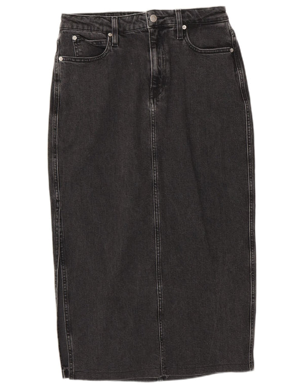 Calvin Klein Womens Denim Skirt W30 Medium  Grey Cotton