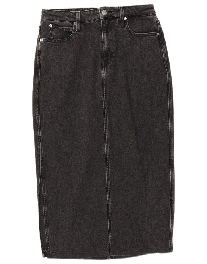 Calvin Klein Womens Denim Skirt W30 Medium  Grey Cotton