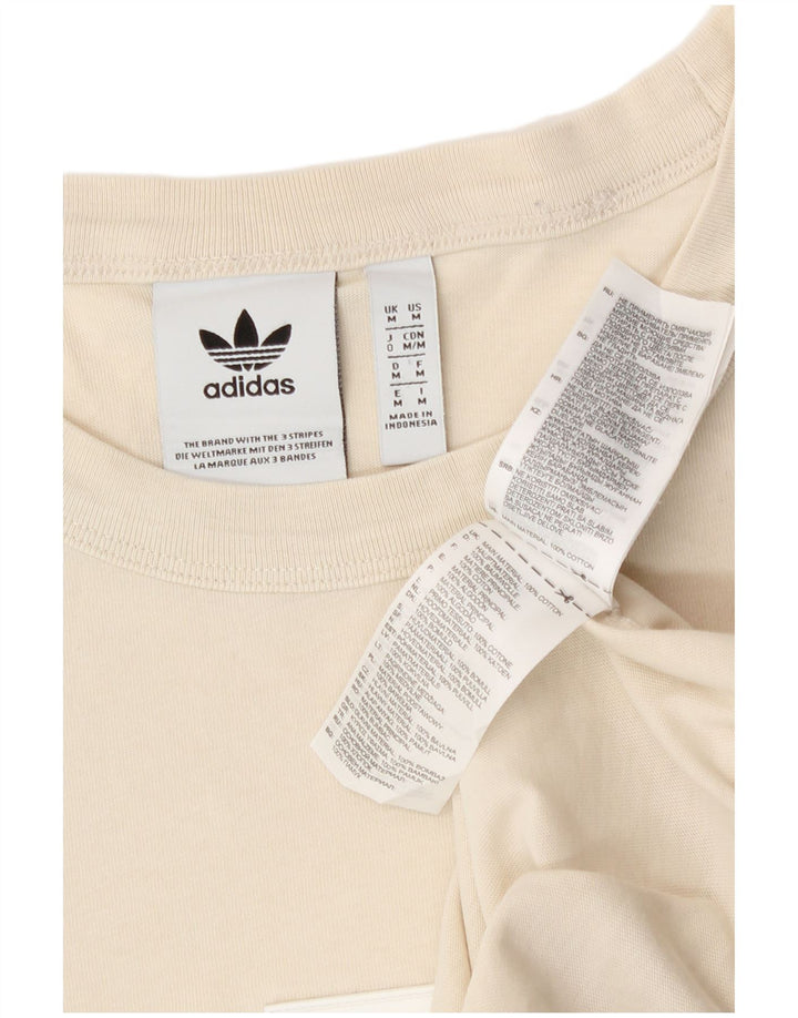 Tricou pentru bărbați Adidas Top mediu din bumbac alb