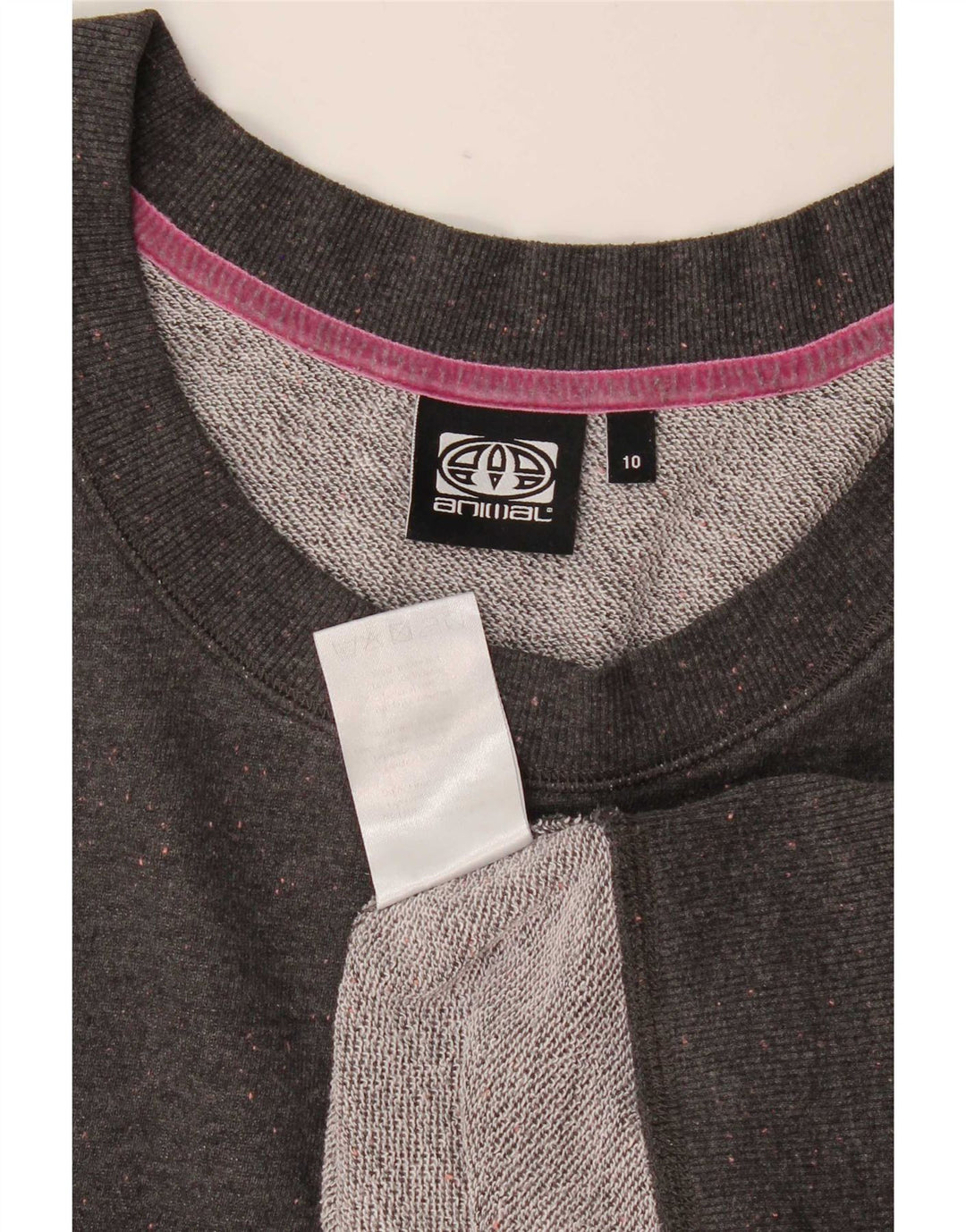 Hanorac pentru femei Animal Pulover UK 10 Mic Gri Pete