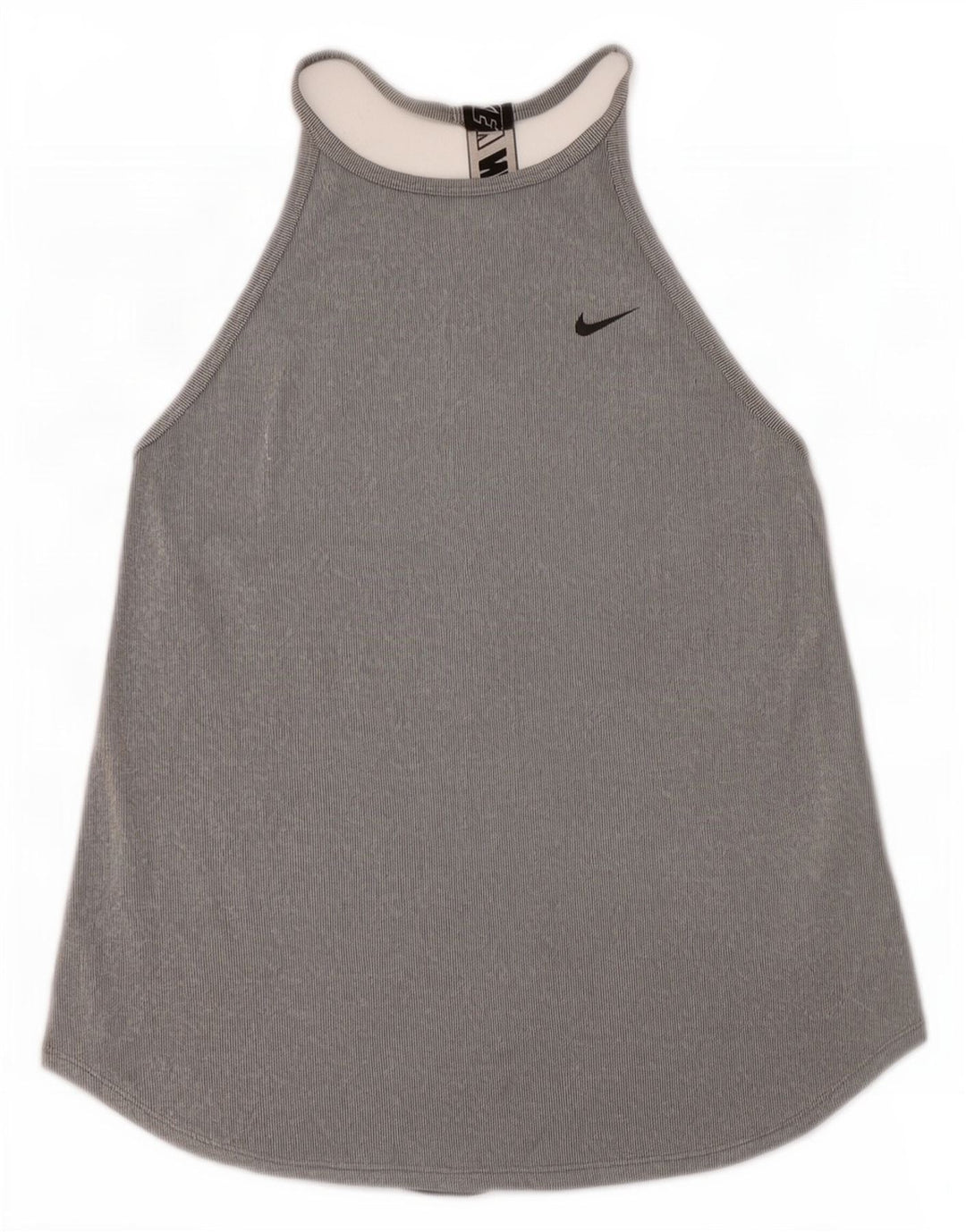 Top cu vestă grafică Nike Dri Fit pentru femei UK 8 Small, gri, poliester color bloc