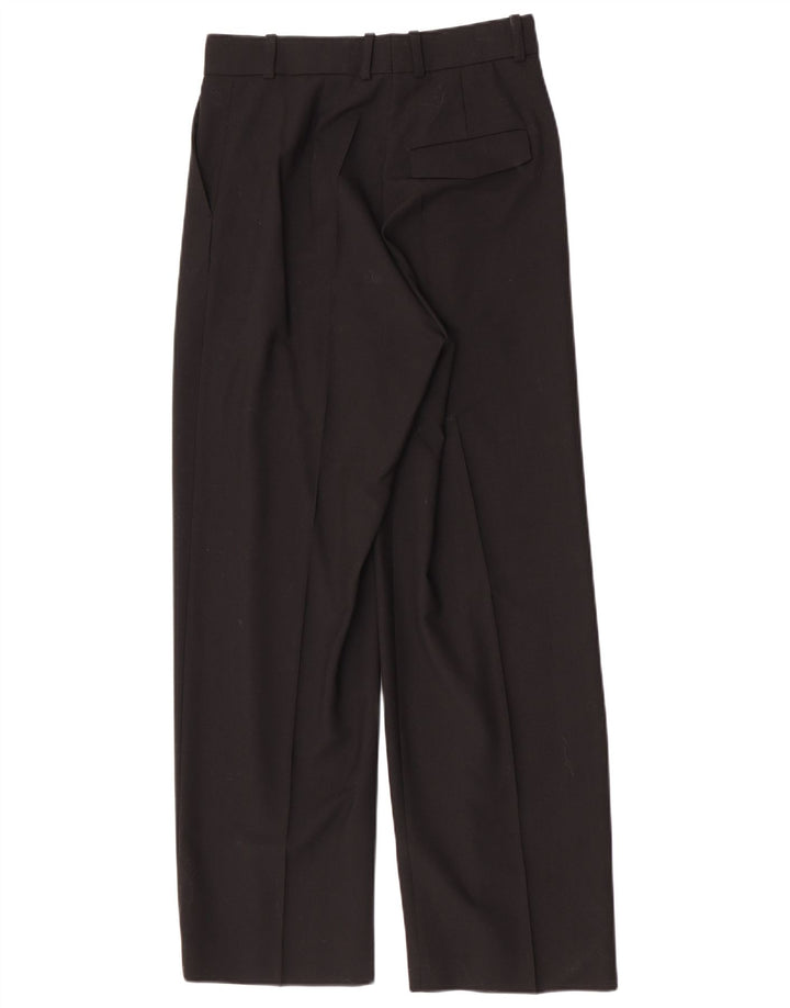 Pantaloni de costum drepți vintage pentru femei EU 38 Medium W28 L30 Poliester negru
