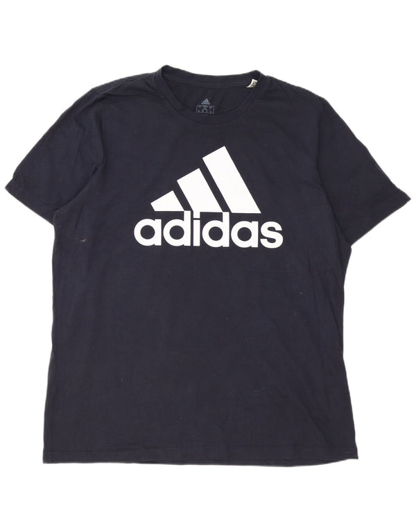 Tricou grafic pentru bărbați Adidas Top XL Bumbac bleumarin