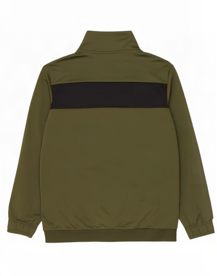Jachetă de trening pentru bărbați Puma, verde mediu, poliester color bloc