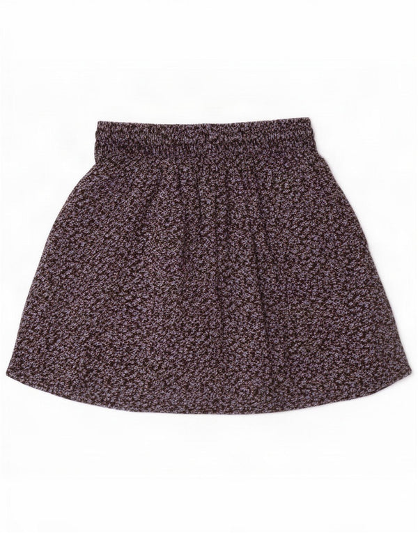 Pull & Bear Womens Mini Skirt Small W26 Black Floral