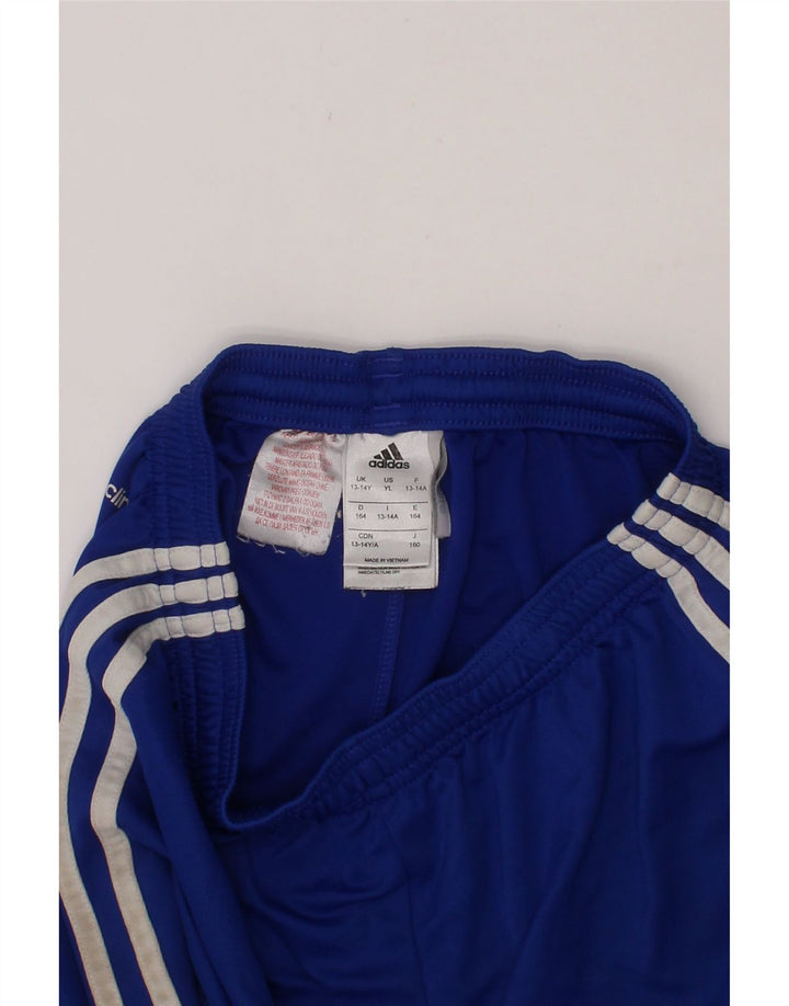 ADIDAS Boys Climalite Sport Shorts 13-14 Years  Blue Polyester Vintage Adidas and Second-Hand Adidas from Messina Hembry 