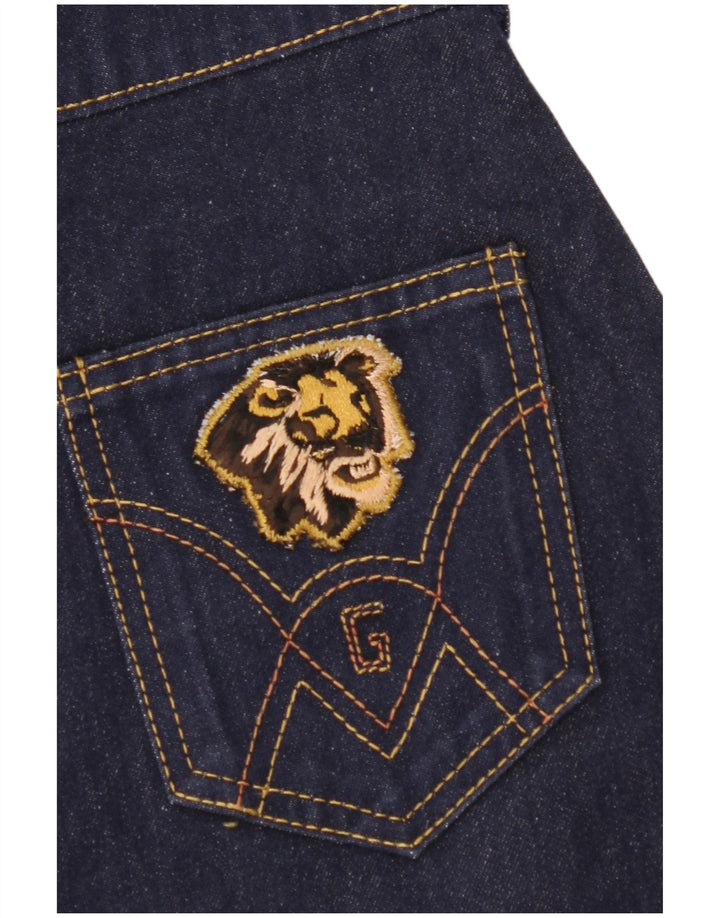 Fusta de denim grafică pentru femei VINTAGE W22 2XS Albastru