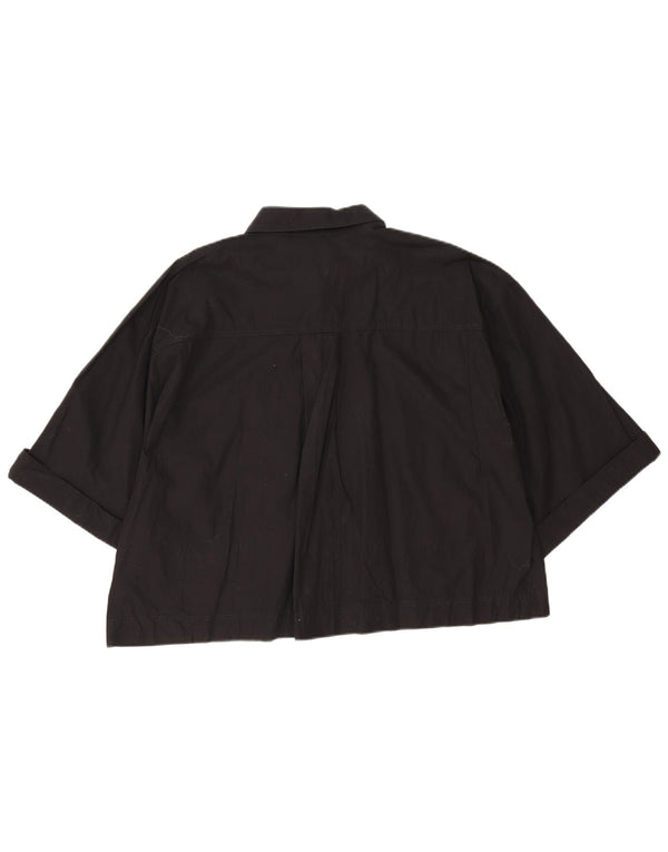 Cămașă cu mânecă scurtă pentru femei Zara UK 18 XL Negru