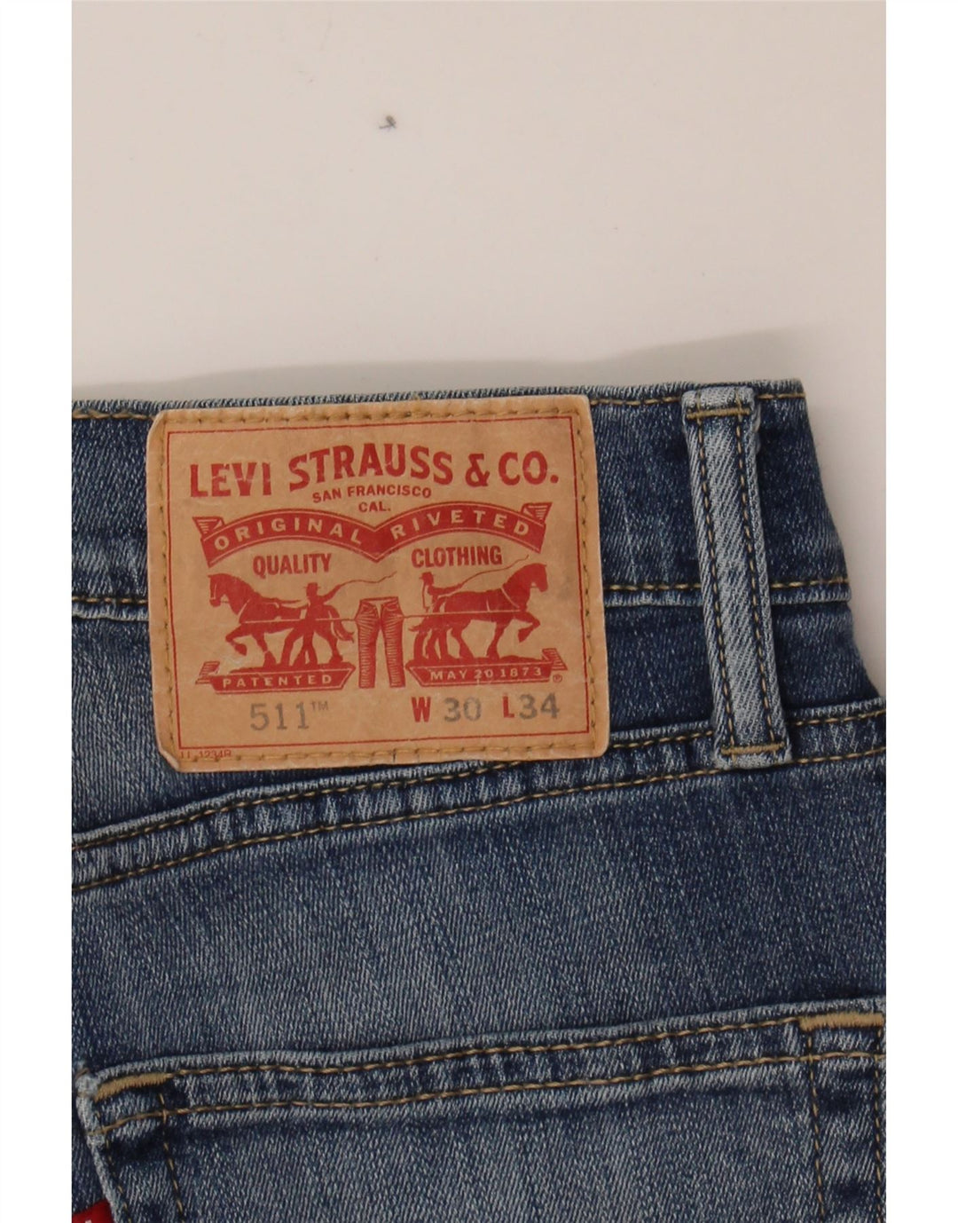 LEVI'S Womens 511 Slim Jeans W30 L34 Blue Cotton Vintage Levi's and Second-Hand Levi's from Messina Hembry 