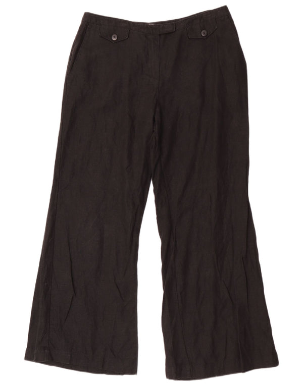 Marks & Spencer Pantaloni casual Flare pentru femei UK 14 Large W32 L30 Negru