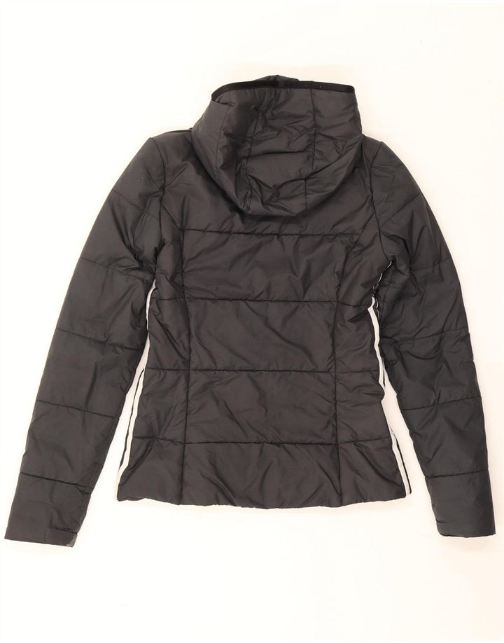 Jachetă căptușită cu glugă Adidas pentru femei UK 6 XS poliester negru