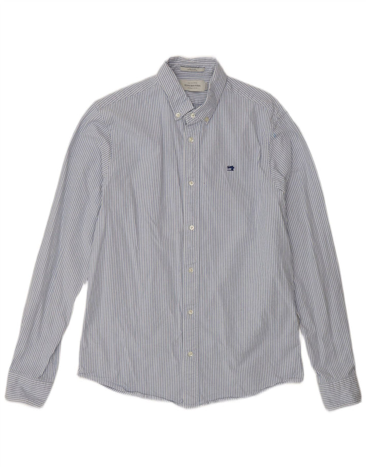 Cămașă pentru bărbați SCOTCH & SODA, bumbac cu dungi albastre medii