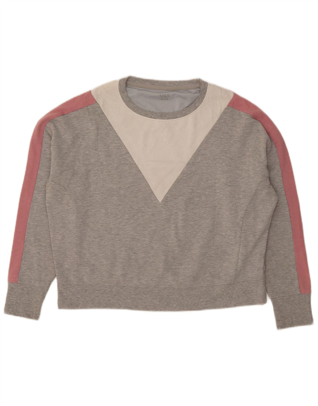 Pulover crop pentru femei Marks & Spencer UK 12 Medium Gri Colorblock