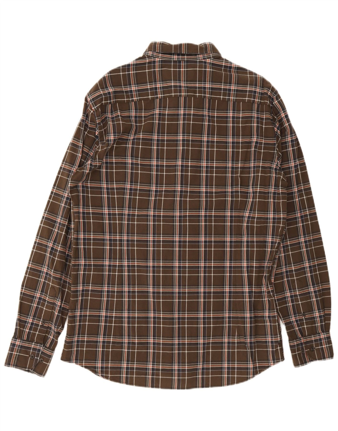 Cămașă Massimo Dutti pentru bărbați XL din bumbac cu carouri maro
