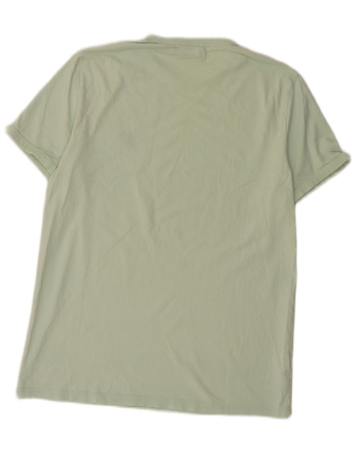 Tricou Fred Perry pentru bărbați Top din bumbac verde mediu