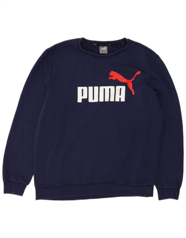 Pulover grafic pentru bărbați Puma, XL, bleumarin