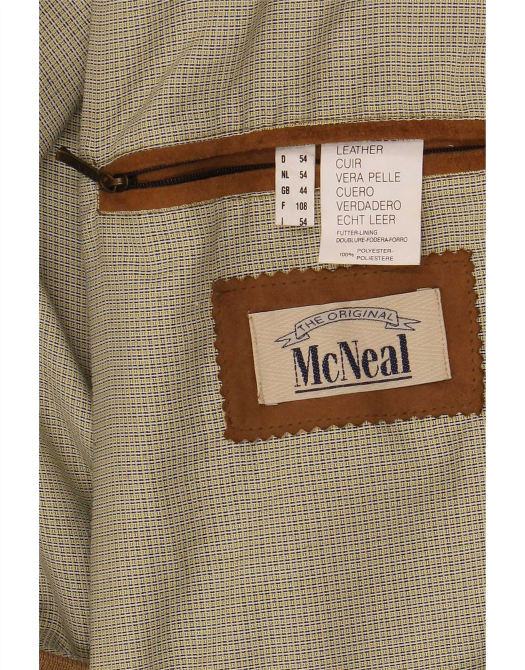 Jachetă bomber din piele intoarsa pentru barbati McNeal UK 44 2XL piele bej