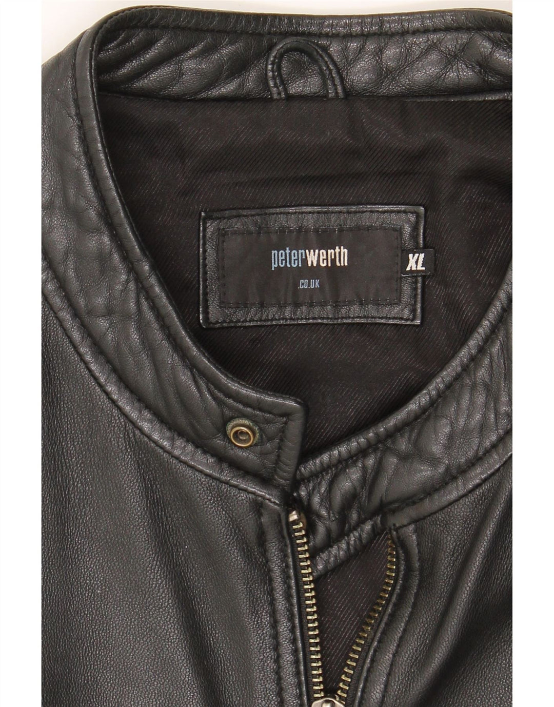 PETER WERTH Womens Leather Jacket UK 18 XL Black Leather Vintage Peter Werth and Second-Hand Peter Werth from Messina Hembry 