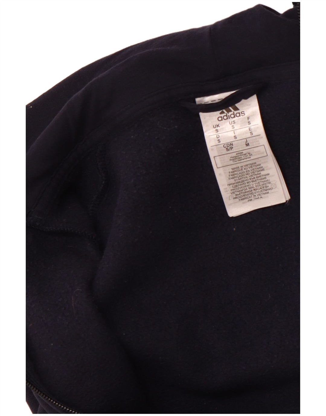 Pulover ADIDAS pentru bărbați, cu fermoar, bumbac, albastru mic