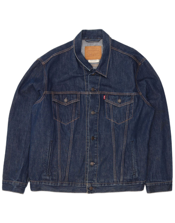 Jachetă de blugi pentru bărbați LEVI'S UK 42 XL bumbac bleumarin
