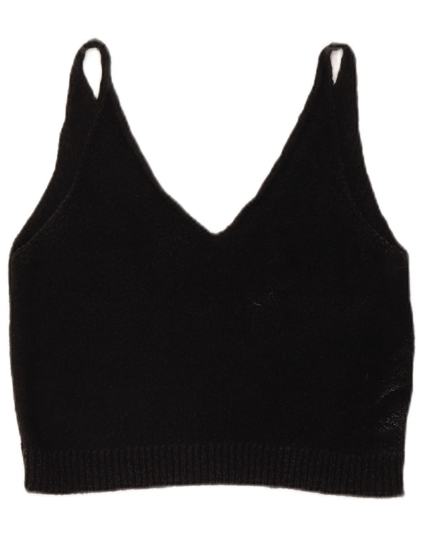 Bluză din tricot fără mâneci pentru femei Zara UK 12 Viscoză gri mediu