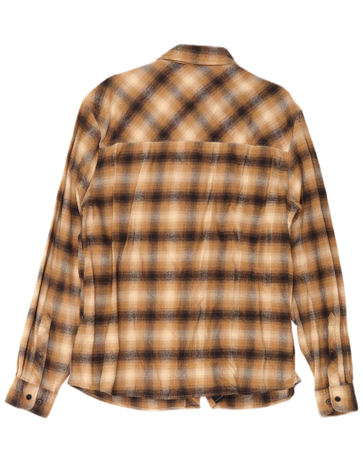 Cămașă de flanel pentru bărbați Montura XL, bumbac cu carouri maro