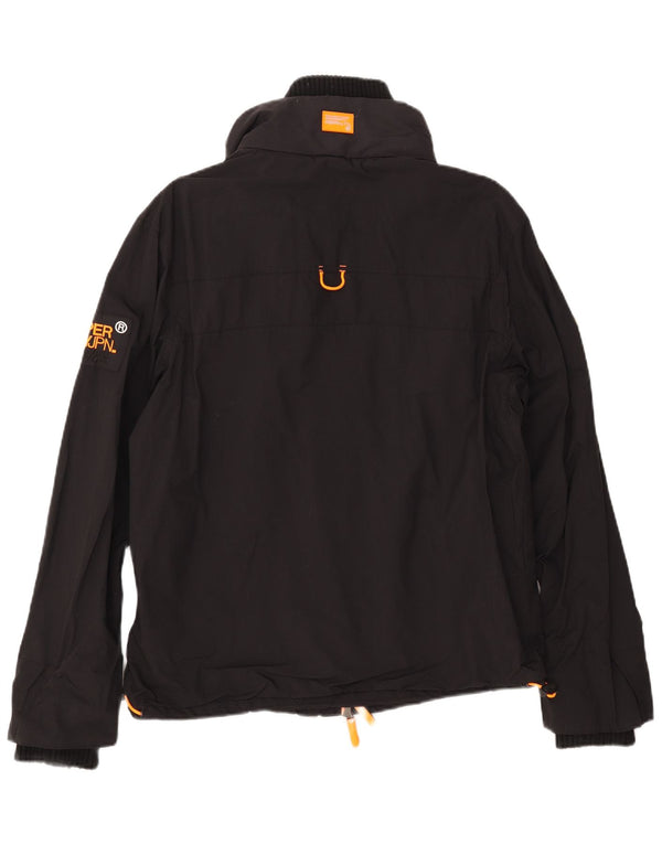 Jachetă de vânt pentru femei SUPERDRY UK 16 mare, negru, nailon