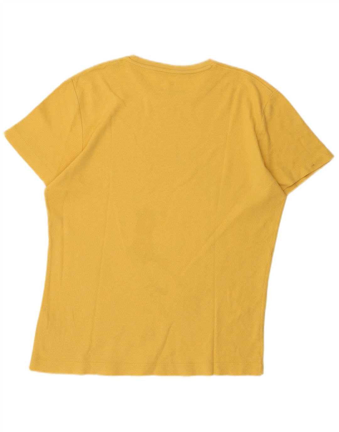 Tricou Massimo Dutti pentru bărbați, cu croiala normală, top din bumbac galben mediu