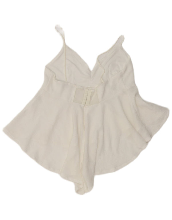 Top cu camis asimetric pentru femei Zara UK 8 Small White