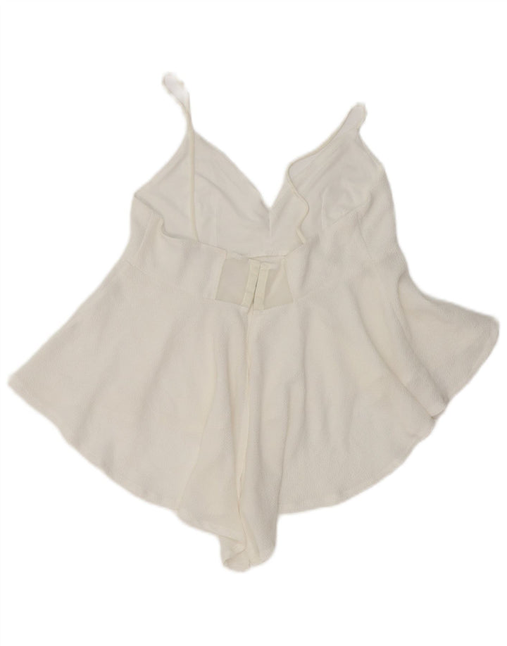 Top cu camis asimetric pentru femei Zara UK 8 Small White