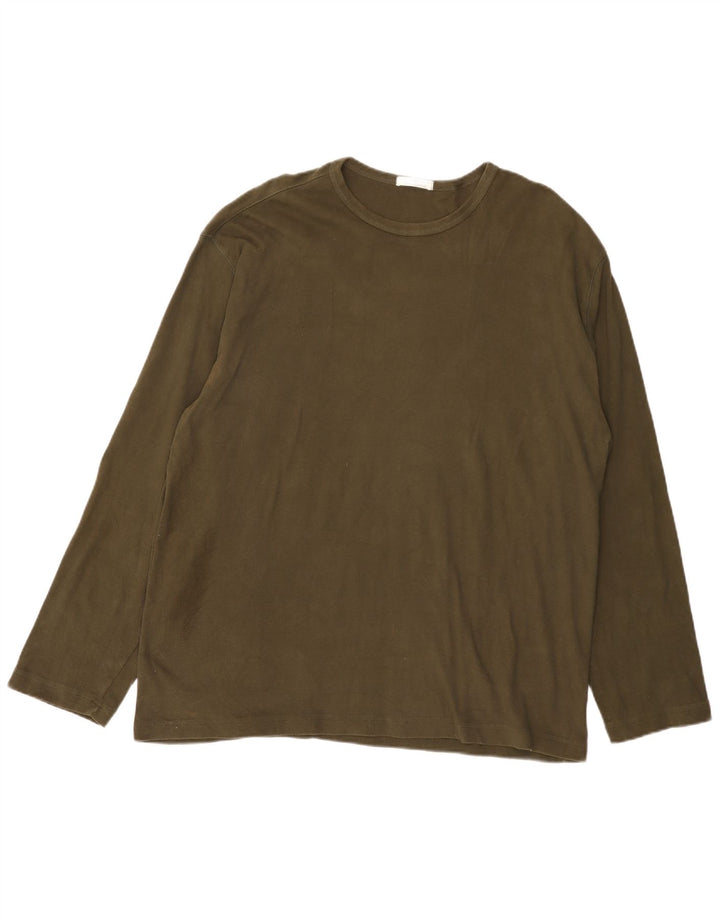 Marks & Spencer Top pentru bărbați cu mânecă lungă 2XL bumbac kaki