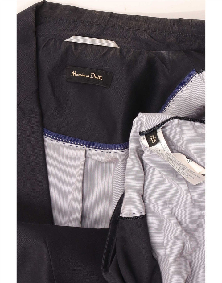 Massimo Dutti Jachetă Blazer Femei 1 Buton EU 38 Mic Bumbac Bleumarin