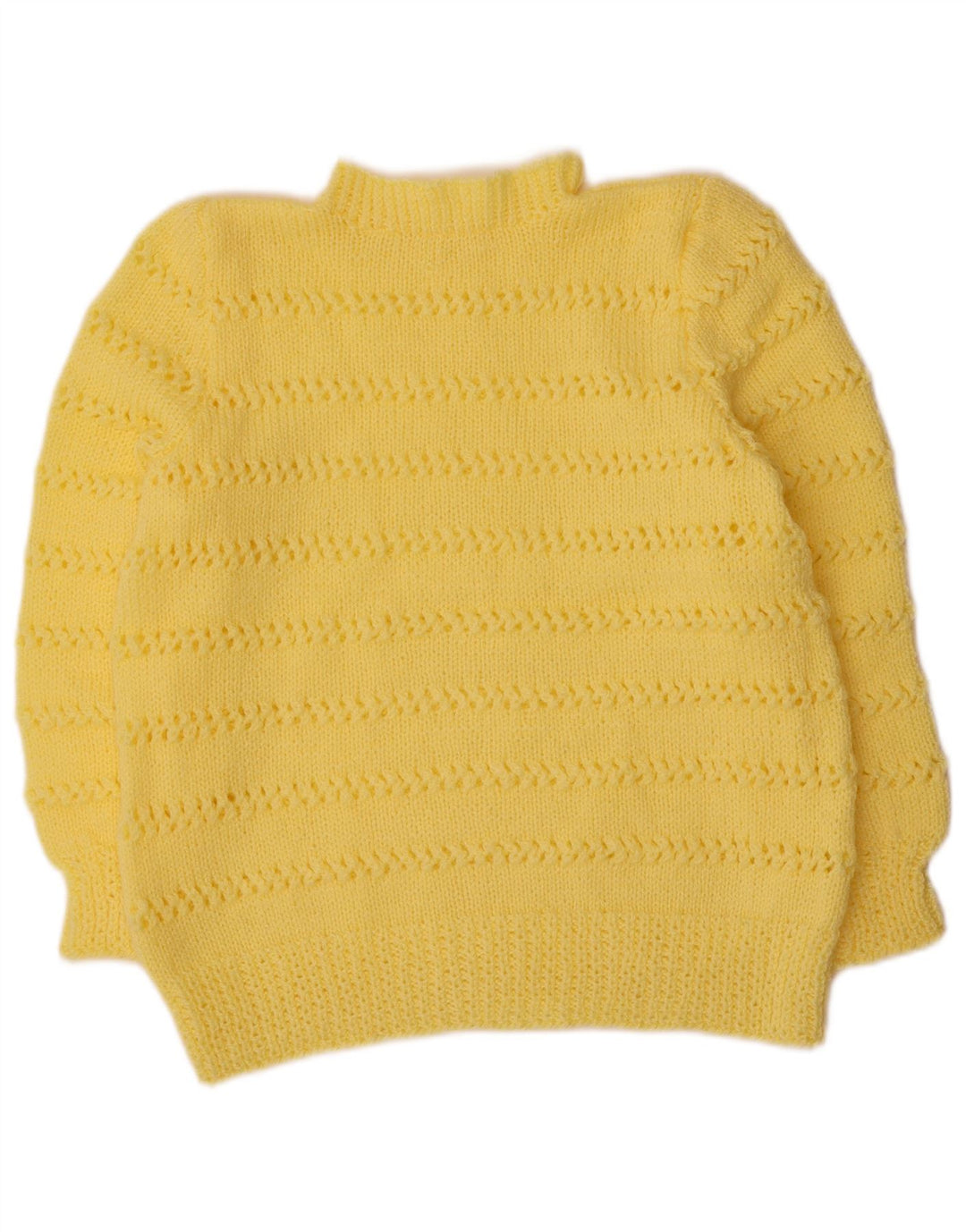 Pulover vintage cu gât țestoasă pentru femei UK 14 Large Yellow