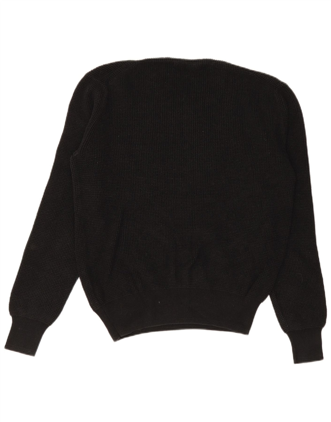 All Saints Pulover pentru bărbați cu gât roșu, mare, negru, bumbac