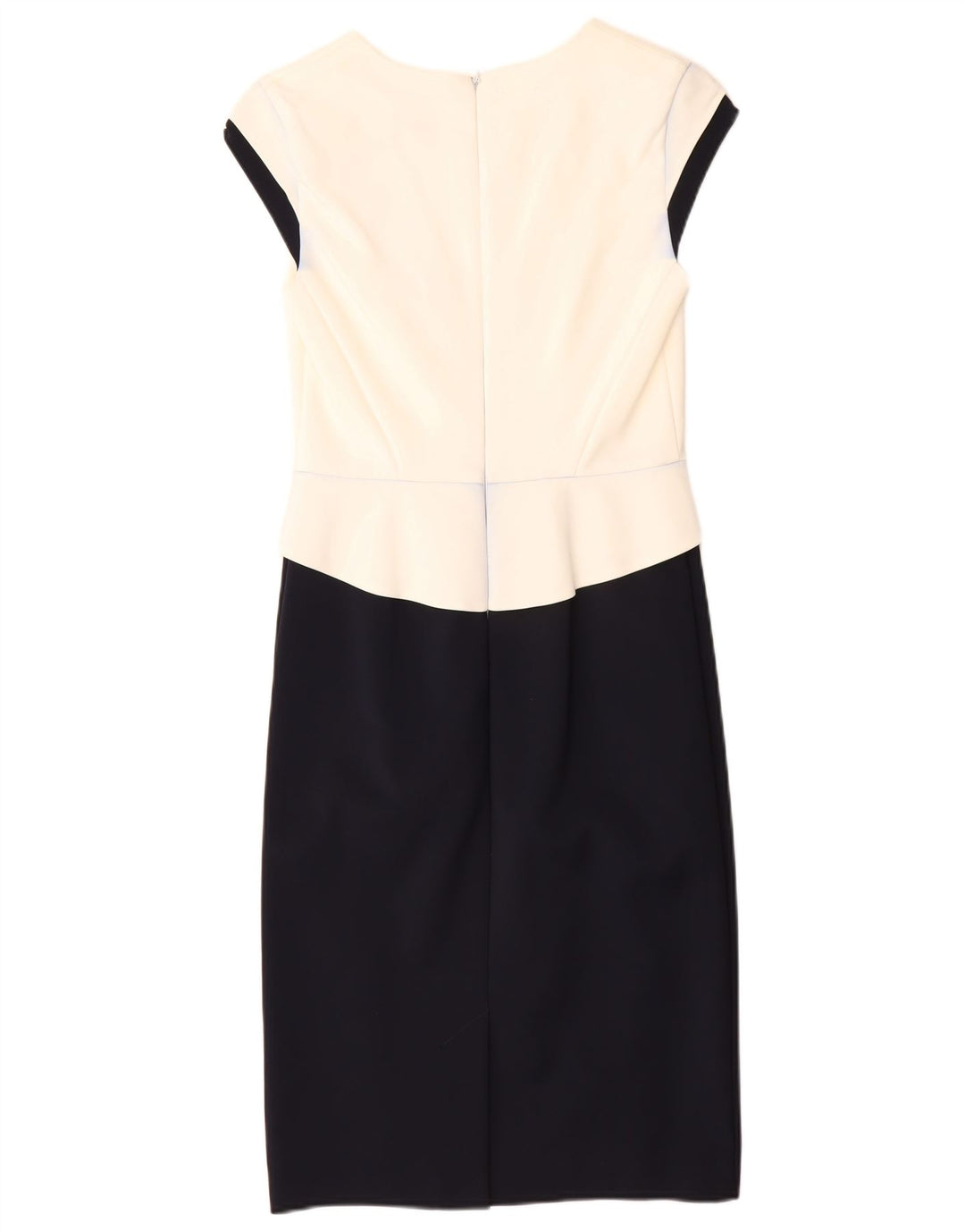 PHASE EIGHT Rochie teacă pentru femei UK 10 Mic Negru Colorblock Acetat