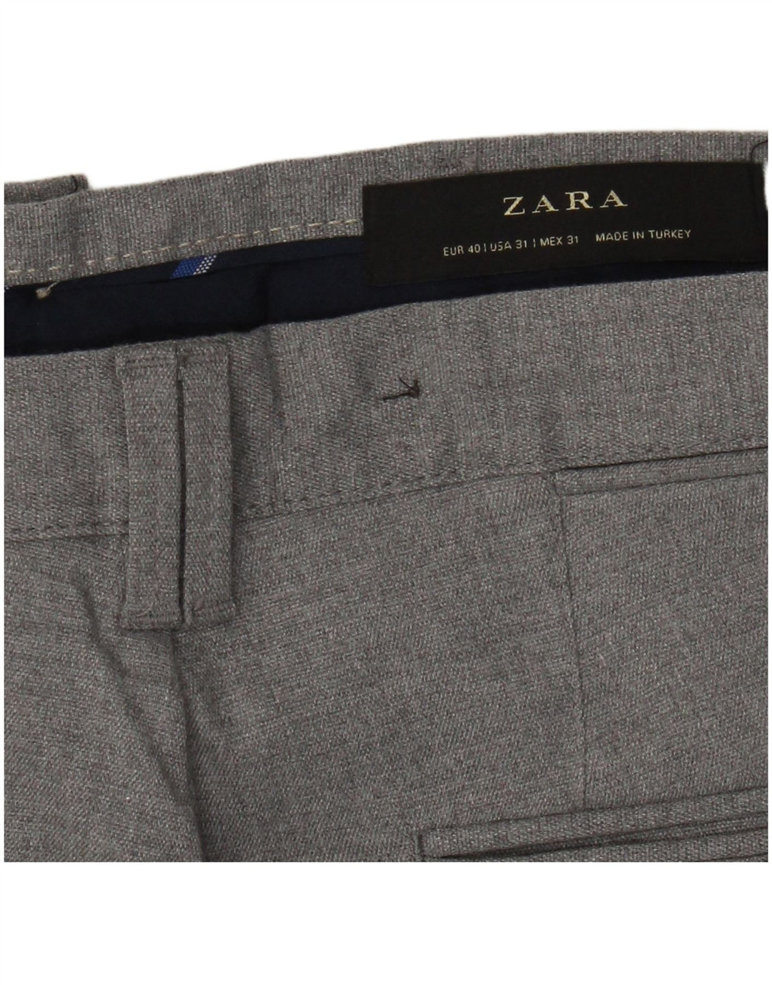 Pantaloni chino slim pentru bărbați Zara EU 40 Mediu L31 L28 Gri