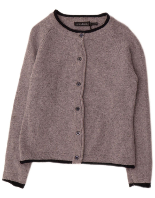 Pulover cardigan crop pentru femei IRLANDS EYE UK 18 XL Lână gri