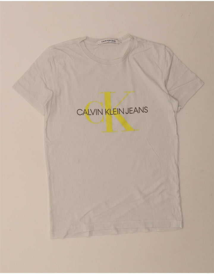 CALVIN KLEIN JEANS Tricou grafic pentru bărbați Top Medium White