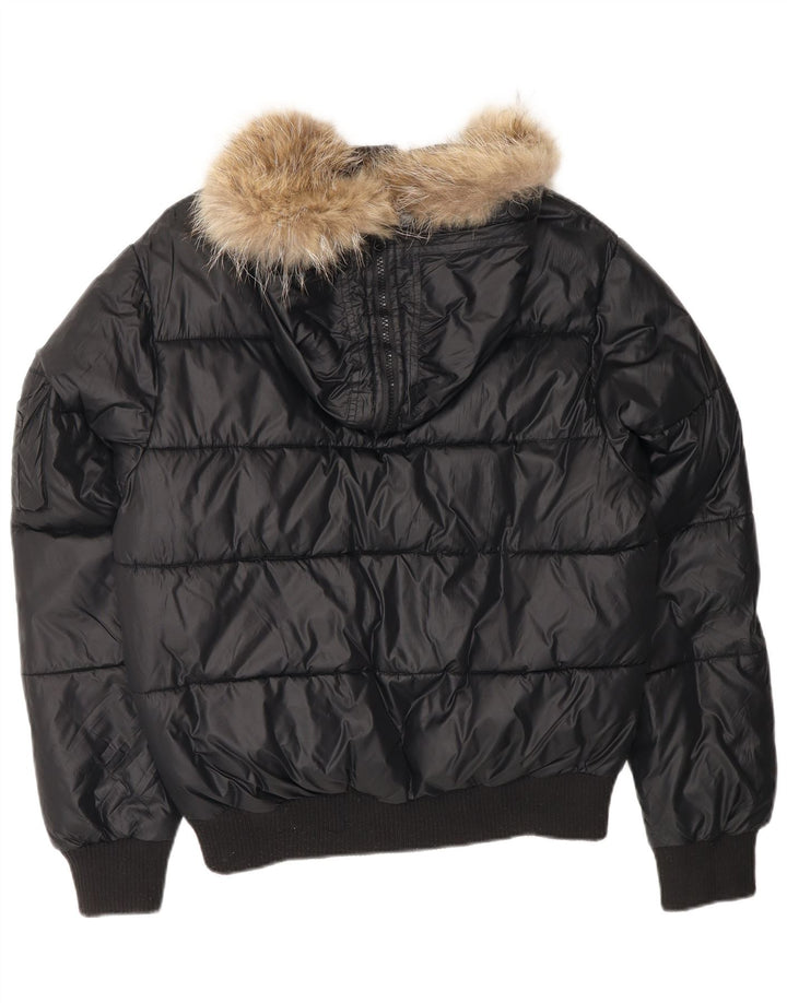 PICKWICK Jachetă căptușită cu glugă pentru femei UK 18 XL Nylon negru