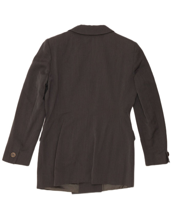 Jachetă Blazer pentru femei Marella cu două piepturi UK 14 Gri mediu Cupro