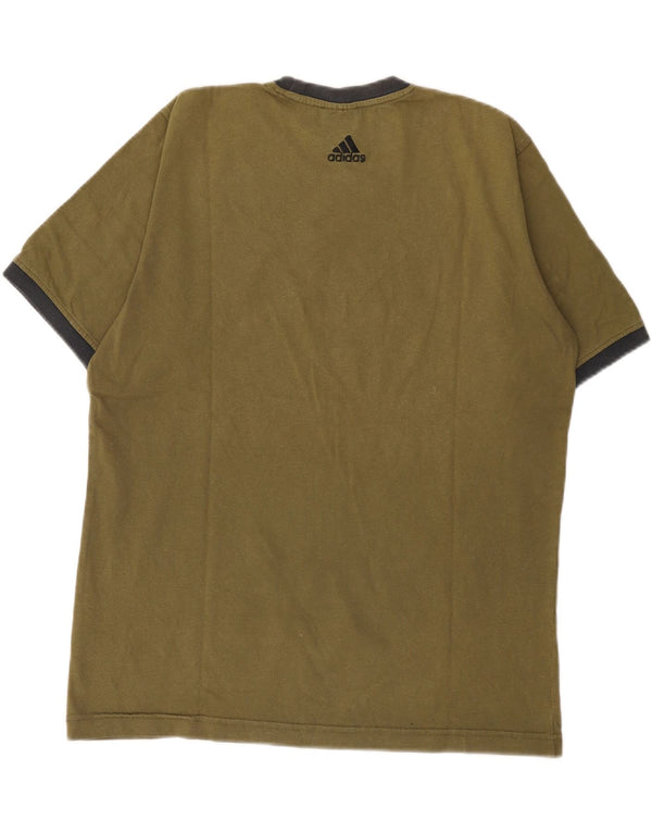 Tricou grafic pentru bărbați Adidas Top Mediu Kaki Bumbac