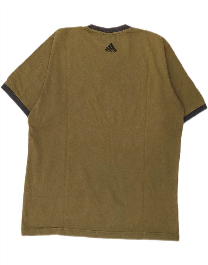 Tricou grafic pentru bărbați Adidas Top Mediu Kaki Bumbac